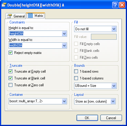 Argument Details window with Container field populated